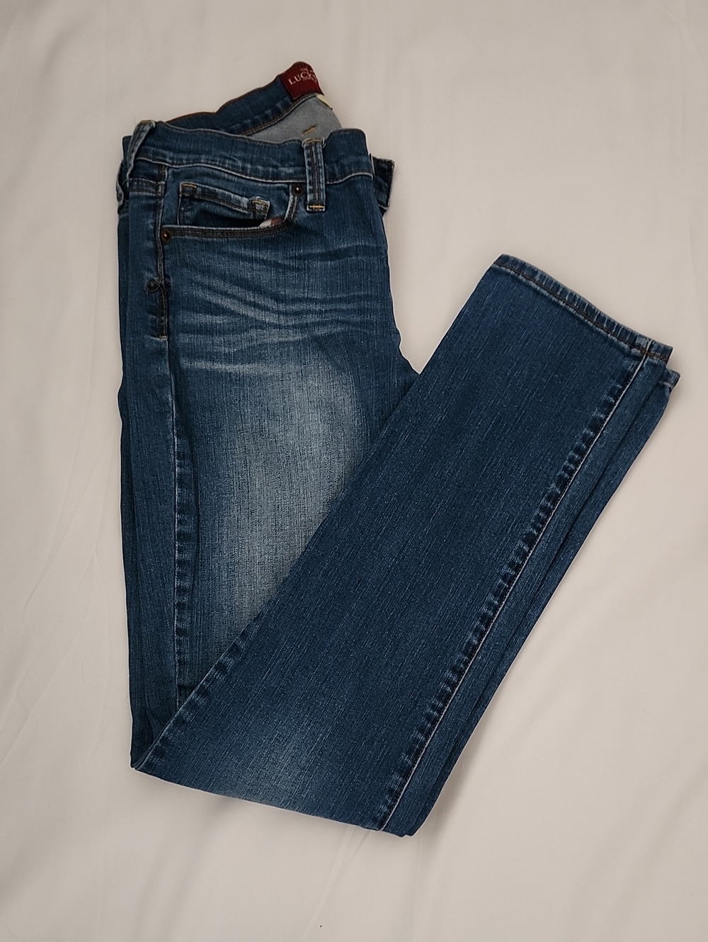 Lucky Brand Women's Straight Leg Jeans in Medium Blue Wash
